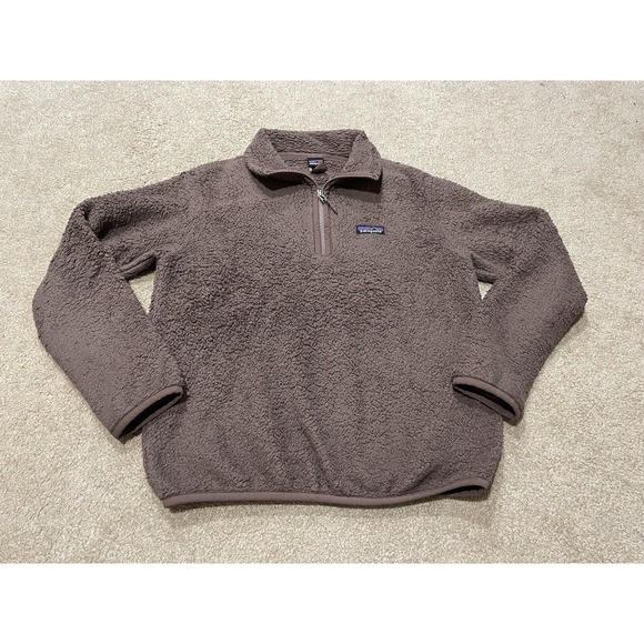 Patagonia Women's Sz S Brown Sherpa 1/4 Zip Pullover - Picture 1 of 5